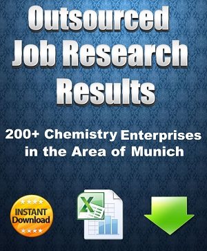 Outsourced Job research results - 200+ chemistry enterprises in the area of Munich