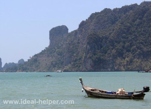 A boat on a beach of Thailand
