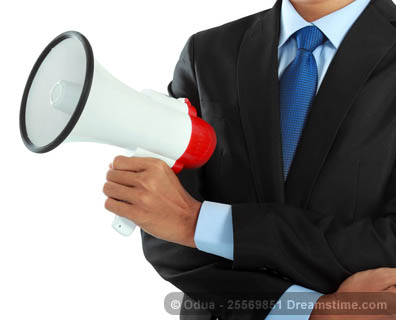 Virtual assistant with a megaphone