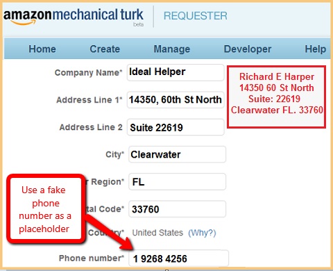 Mechanical Turk Registration Form