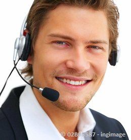 Virtual assistant guy with a headset