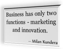 Milan Kundra's famous quotation for marketing