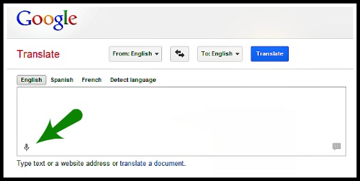 Use Google Translate for voice transcription