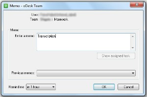 oDesk Team Room Memo