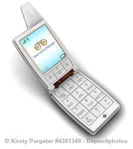 Voice message communication via cell phone