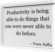 Franz Kafka's famous saying about productivity