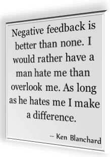 famous quotation about bad feedback