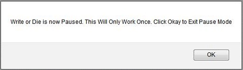 Write or Die pause notification
