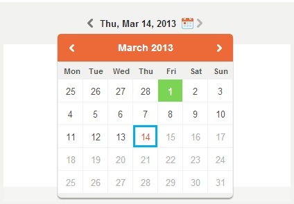 Selecting a particular date from oDesk calender