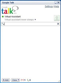 a screenshot of Google chat desktop application