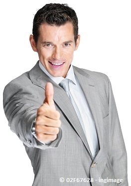 businessman with a thumbs up