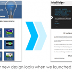 site design comparison after WordPress transfer